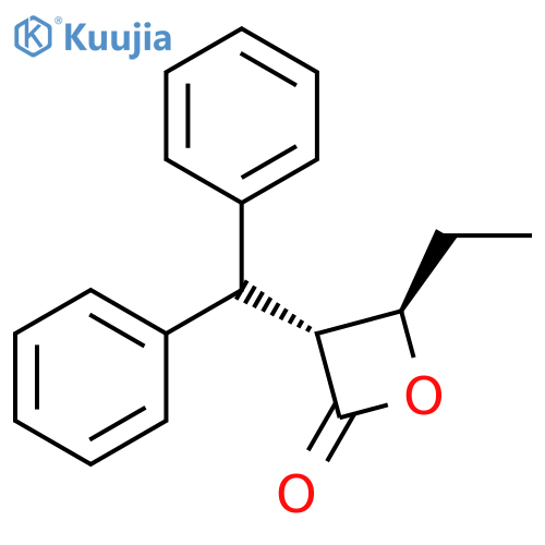 2-Oxetanone, 3-(diphenylmethyl)-4-ethyl-, (3R,4R)-rel- structure