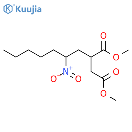 Butanedioic acid, (2-nitroheptyl)-, dimethyl ester structure