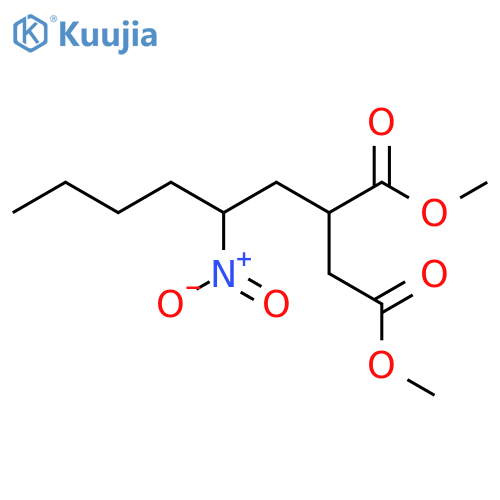 Butanedioic acid, (2-nitrohexyl)-, dimethyl ester structure