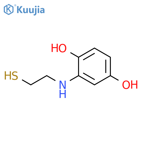 1,4-Benzenediol, 2-[(2-mercaptoethyl)amino]- structure