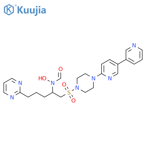 Piperazine,1-[3,3'-bipyridin]-6-yl-4-[[2-(formylhydroxyamino)-5-(2-pyrimidinyl)pentyl]sulfonyl]- structure