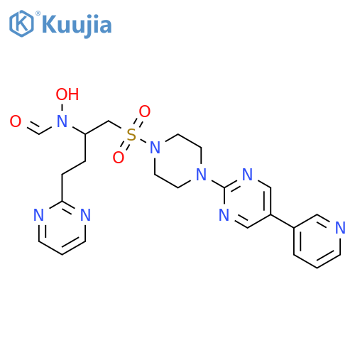 Piperazine,1-[[2-(formylhydroxyamino)-4-(2-pyrimidinyl)butyl]sulfonyl]-4-[5-(3-pyridinyl)-2-pyrimidinyl]- structure