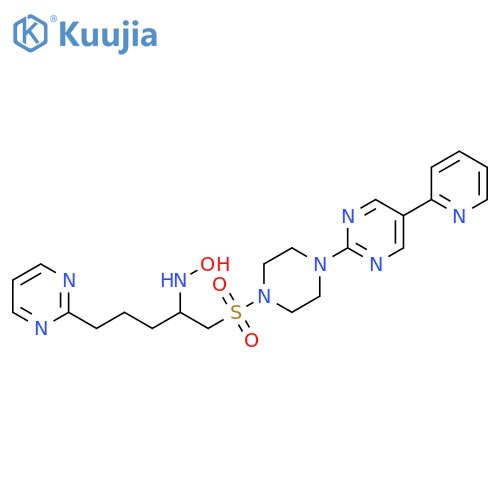 Piperazine,1-[[2-(hydroxyamino)-5-(2-pyrimidinyl)pentyl]sulfonyl]-4-[5-(2-pyridinyl)-2-pyrimidinyl]- structure