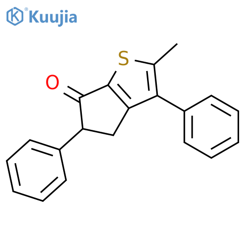 6H-Cyclopenta[b]thiophen-6-one, 4,5-dihydro-2-methyl-3,5-diphenyl- structure