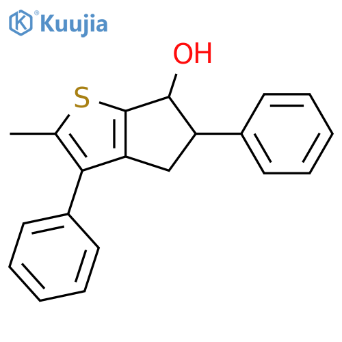4H-Cyclopenta[b]thiophene-6-ol, 5,6-dihydro-2-methyl-3,5-diphenyl- structure