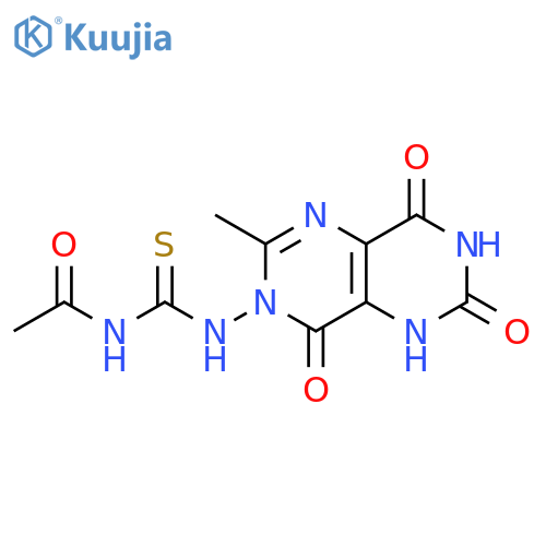 Acetamide,N-[[(5,6,7,8-tetrahydro-2-methyl-4,6,8-trioxopyrimido[5,4-d]pyrimidin-3(4H)-yl)amino]thioxomethyl]- structure