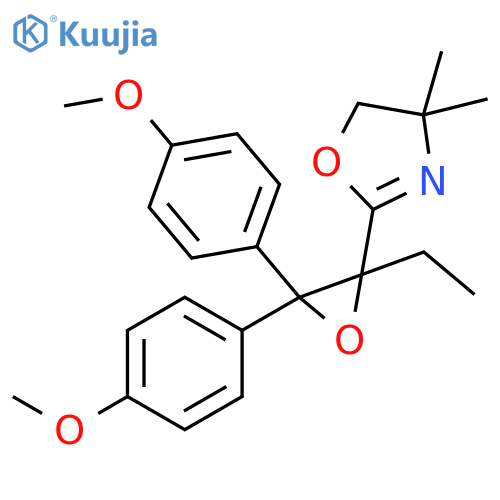 Oxazole,2-[2-ethyl-3,3-bis(4-methoxyphenyl)oxiranyl]-4,5-dihydro-4,4-dimethyl- structure