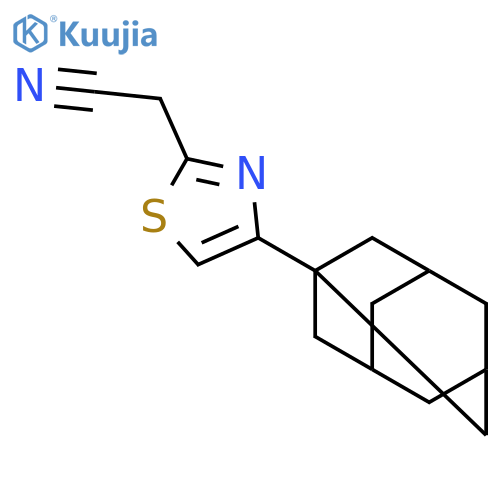 2-4-(Adamantan-1-yl)-1,3-thiazol-2-ylacetonitrile structure
