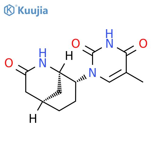 2,4(1H,3H)-Pyrimidinedione,5-methyl-1-[(1R,5R,8R)-3-oxo-2-azabicyclo[3.3.1]non-8-yl]- structure