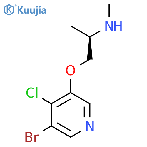 2-Propanamine, 1-[(5-bromo-4-chloro-3-pyridinyl)oxy]-N-methyl-, (2R)- structure