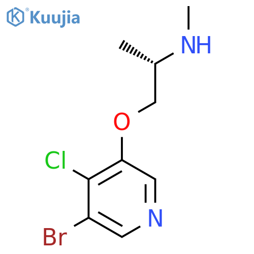2-PROPANAMINE, 1-[(5-BROMO-4-CHLORO-3-PYRIDINYL)OXY]-N-METHYL-, (2S)- structure
