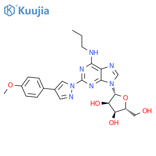 Adenosine, 2-[4-(4-methoxyphenyl)-1H-pyrazol-1-yl]-N-propyl- structure