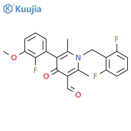 3-Pyridinecarboxaldehyde,1-[(2,6-difluorophenyl)methyl]-5-(2-fluoro-3-methoxyphenyl)-1,4-dihydro-2,6-dimethyl-4-oxo- structure