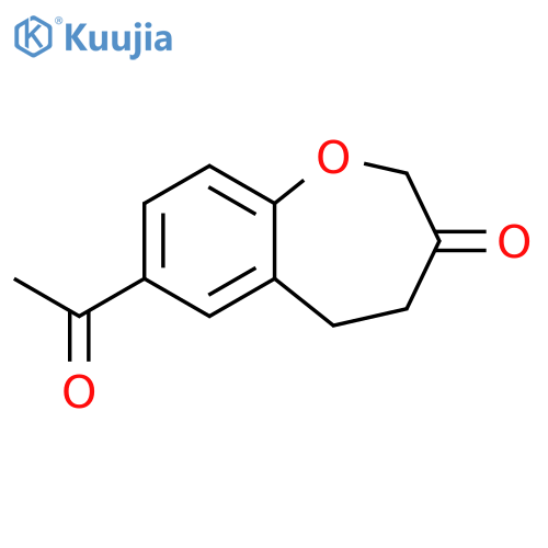 1-Benzoxepin-3(2H)-one, 7-acetyl-4,5-dihydro- structure