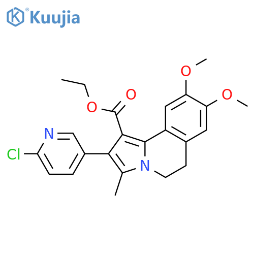 Pyrrolo[2,1-a]isoquinoline-1-carboxylic acid,2-(6-chloro-3-pyridinyl)-5,6-dihydro-8,9-dimethoxy-3-methyl-, ethyl ester structure