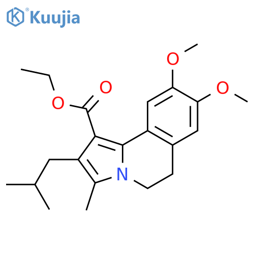 Pyrrolo[2,1-a]isoquinoline-1-carboxylic acid,5,6-dihydro-8,9-dimethoxy-3-methyl-2-(2-methylpropyl)-, ethyl ester structure