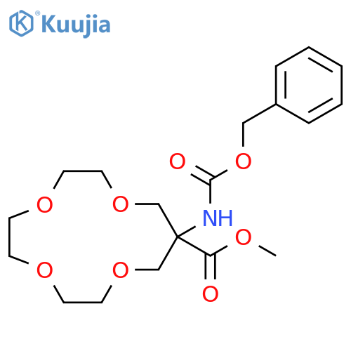 1,4,7,10-Tetraoxacyclotridecane-12-carboxylic acid,12-[[(phenylmethoxy)carbonyl]amino]-, methyl ester structure