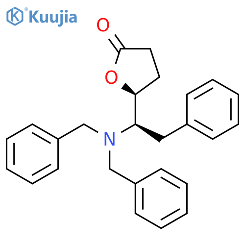 2(3H)-Furanone,5-[(1R)-1-[bis(phenylmethyl)amino]-2-phenylethyl]dihydro-, (5S)- structure