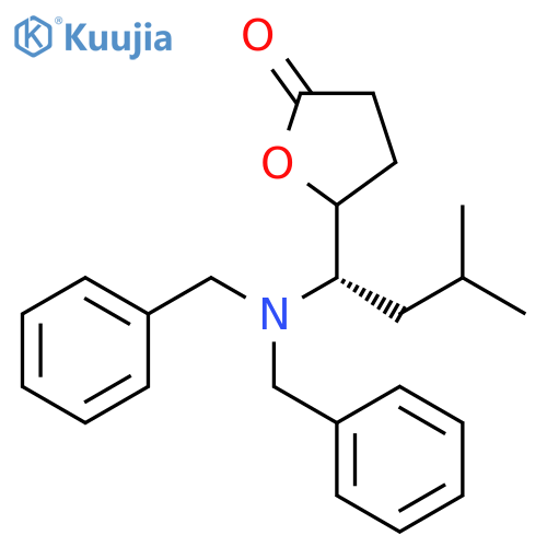 2(3H)-Furanone,5-[(1S)-1-[bis(phenylmethyl)amino]-3-methylbutyl]dihydro- structure