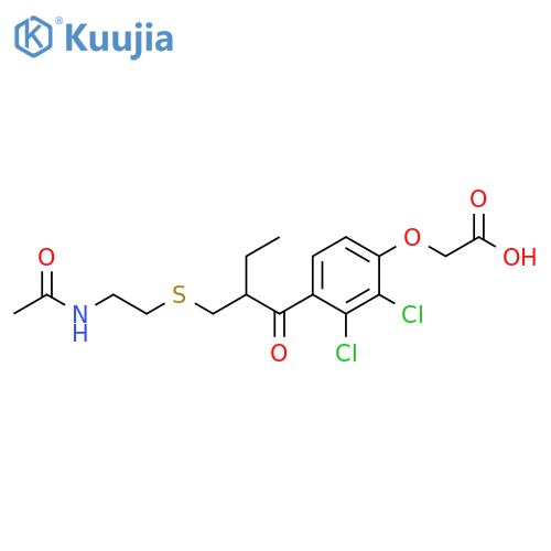 Acetic acid, 2-[4-[2-[[[2-(acetylamino)ethyl]thio]methyl]-1-oxobutyl]-2,3-dichlorophenoxy]- structure