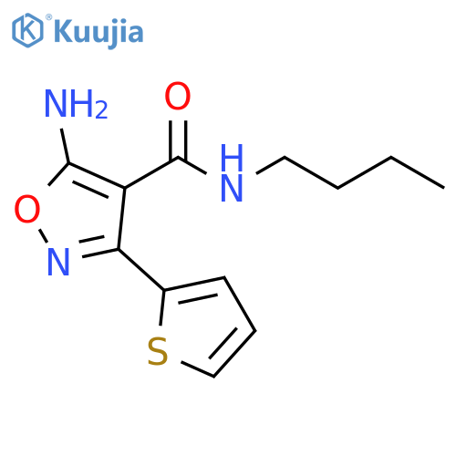 4-Isoxazolecarboxamide, 5-amino-N-butyl-3-(2-thienyl)- structure
