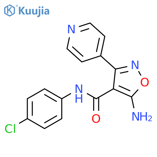 4-Isoxazolecarboxamide, 5-amino-N-(4-chlorophenyl)-3-(4-pyridinyl)- structure