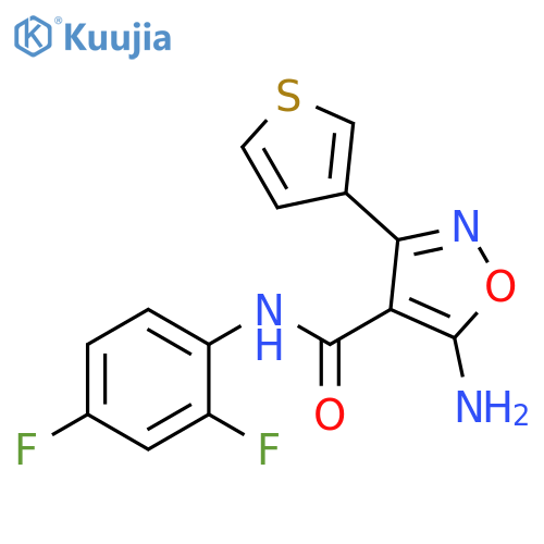 4-Isoxazolecarboxamide, 5-amino-N-(2,4-difluorophenyl)-3-(3-thienyl)- structure