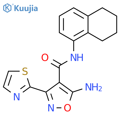 4-Isoxazolecarboxamide,5-amino-N-(5,6,7,8-tetrahydro-1-naphthalenyl)-3-(2-thiazolyl)- structure