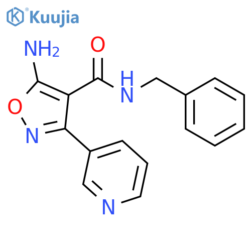 4-Isoxazolecarboxamide, 5-amino-N-(phenylmethyl)-3-(3-pyridinyl)- structure