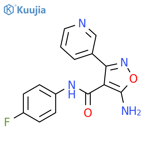 4-Isoxazolecarboxamide, 5-amino-N-(4-fluorophenyl)-3-(3-pyridinyl)- structure