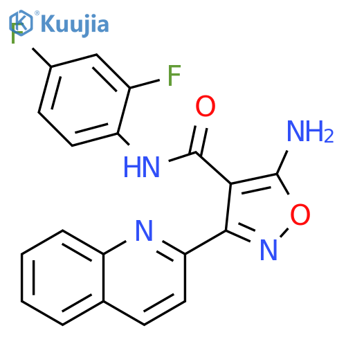 4-Isoxazolecarboxamide,5-amino-N-(2,4-difluorophenyl)-3-(2-quinolinyl)- structure