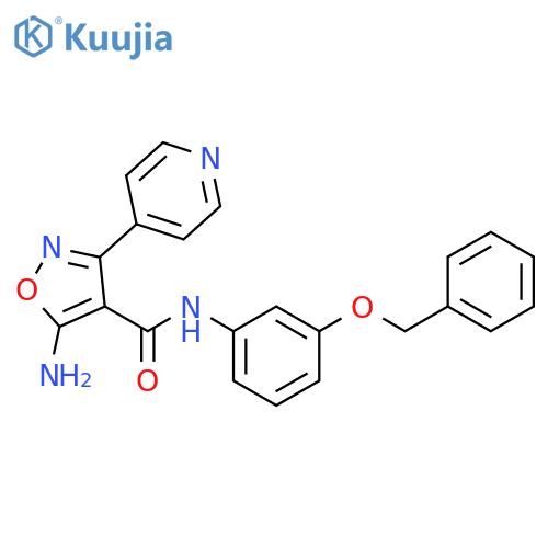 4-Isoxazolecarboxamide,5-amino-N-[3-(phenylmethoxy)phenyl]-3-(4-pyridinyl)- structure