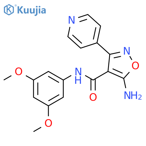 4-Isoxazolecarboxamide,5-amino-N-(3,5-dimethoxyphenyl)-3-(4-pyridinyl)- structure