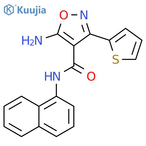 4-Isoxazolecarboxamide, 5-amino-N-1-naphthalenyl-3-(2-thienyl)- structure