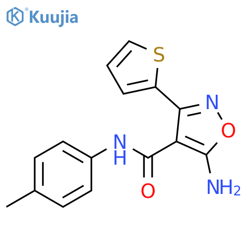 4-Isoxazolecarboxamide, 5-amino-N-(4-methylphenyl)-3-(2-thienyl)- structure