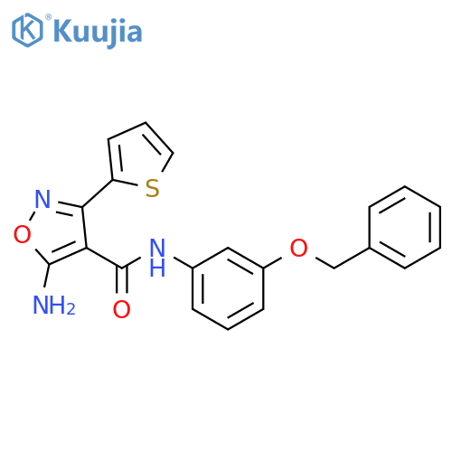 4-Isoxazolecarboxamide,5-amino-N-[3-(phenylmethoxy)phenyl]-3-(2-thienyl)- structure