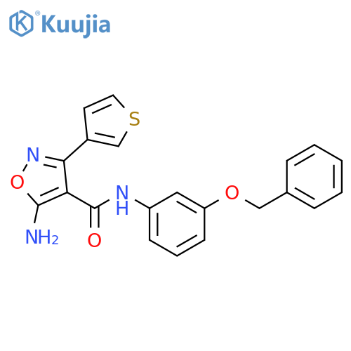 4-Isoxazolecarboxamide,5-amino-N-[3-(phenylmethoxy)phenyl]-3-(3-thienyl)- structure