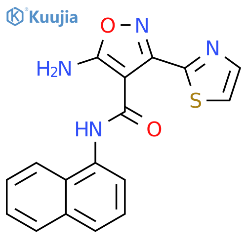 4-Isoxazolecarboxamide, 5-amino-N-1-naphthalenyl-3-(2-thiazolyl)- structure