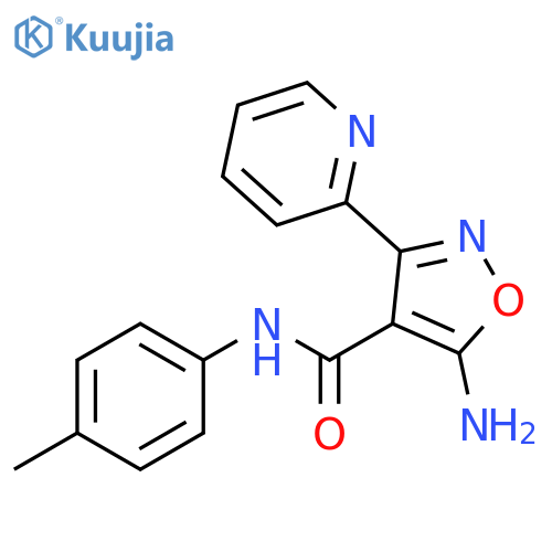 4-Isoxazolecarboxamide, 5-amino-N-(4-methylphenyl)-3-(2-pyridinyl)- structure