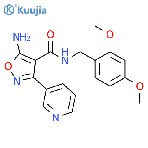 4-Isoxazolecarboxamide,5-amino-N-[(2,4-dimethoxyphenyl)methyl]-3-(3-pyridinyl)- structure
