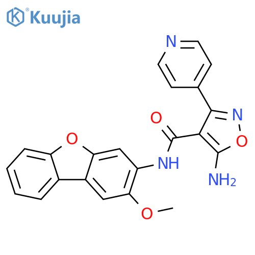 4-Isoxazolecarboxamide,5-amino-N-(2-methoxy-3-dibenzofuranyl)-3-(4-pyridinyl)- structure