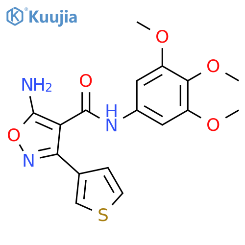 4-Isoxazolecarboxamide,5-amino-3-(3-thienyl)-N-(3,4,5-trimethoxyphenyl)- structure