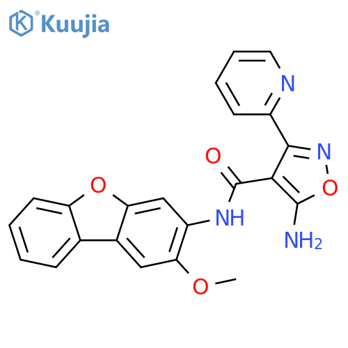 4-Isoxazolecarboxamide,5-amino-N-(2-methoxy-3-dibenzofuranyl)-3-(2-pyridinyl)- structure