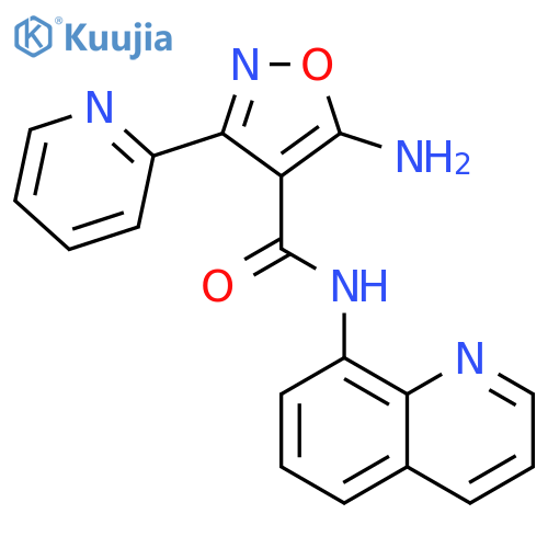 4-Isoxazolecarboxamide, 5-amino-3-(2-pyridinyl)-N-8-quinolinyl- structure