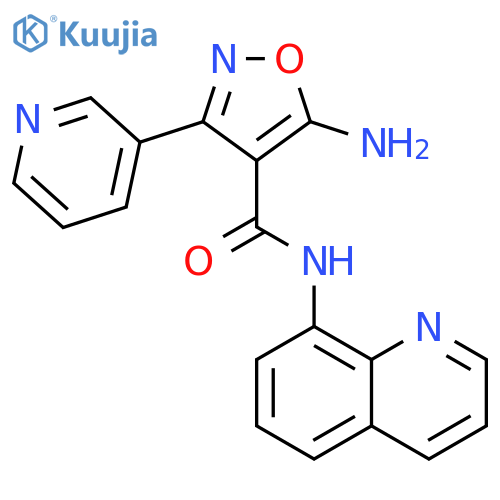 4-Isoxazolecarboxamide, 5-amino-3-(3-pyridinyl)-N-8-quinolinyl- structure
