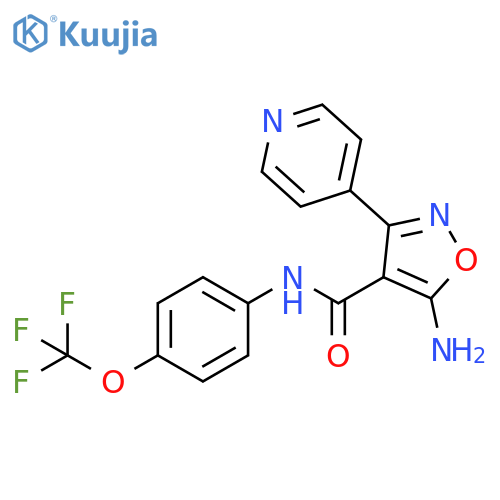4-Isoxazolecarboxamide,5-amino-3-(4-pyridinyl)-N-[4-(trifluoromethoxy)phenyl]- structure