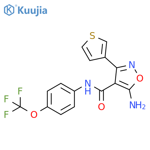 4-Isoxazolecarboxamide,5-amino-3-(3-thienyl)-N-[4-(trifluoromethoxy)phenyl]- structure