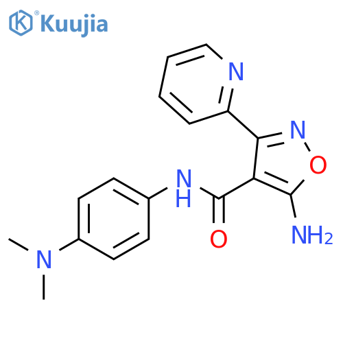 4-Isoxazolecarboxamide,5-amino-N-[4-(dimethylamino)phenyl]-3-(2-pyridinyl)- structure