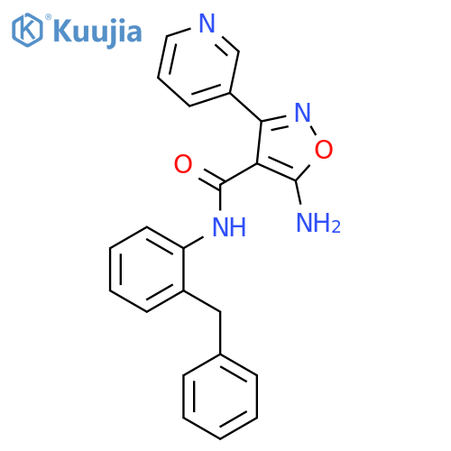 4-Isoxazolecarboxamide,5-amino-N-[2-(phenylmethyl)phenyl]-3-(3-pyridinyl)- structure