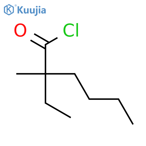 Hexanoyl chloride, 2-ethyl-2-methyl- structure